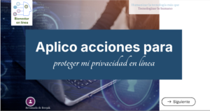 Imagen del interactivo Aplico acciones para proteger mi privacidad en línea